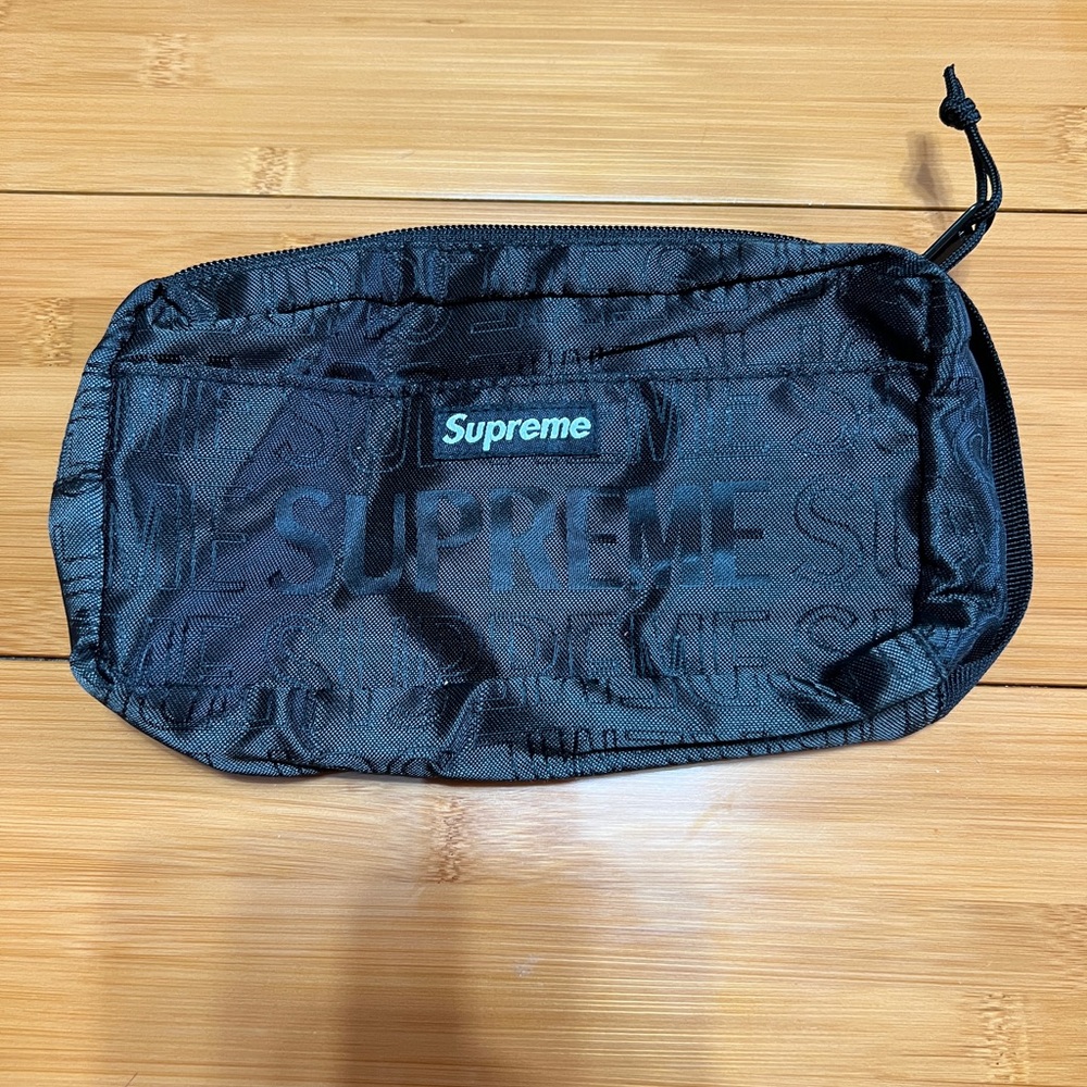 Supreme Black Toiletry Bag for Men